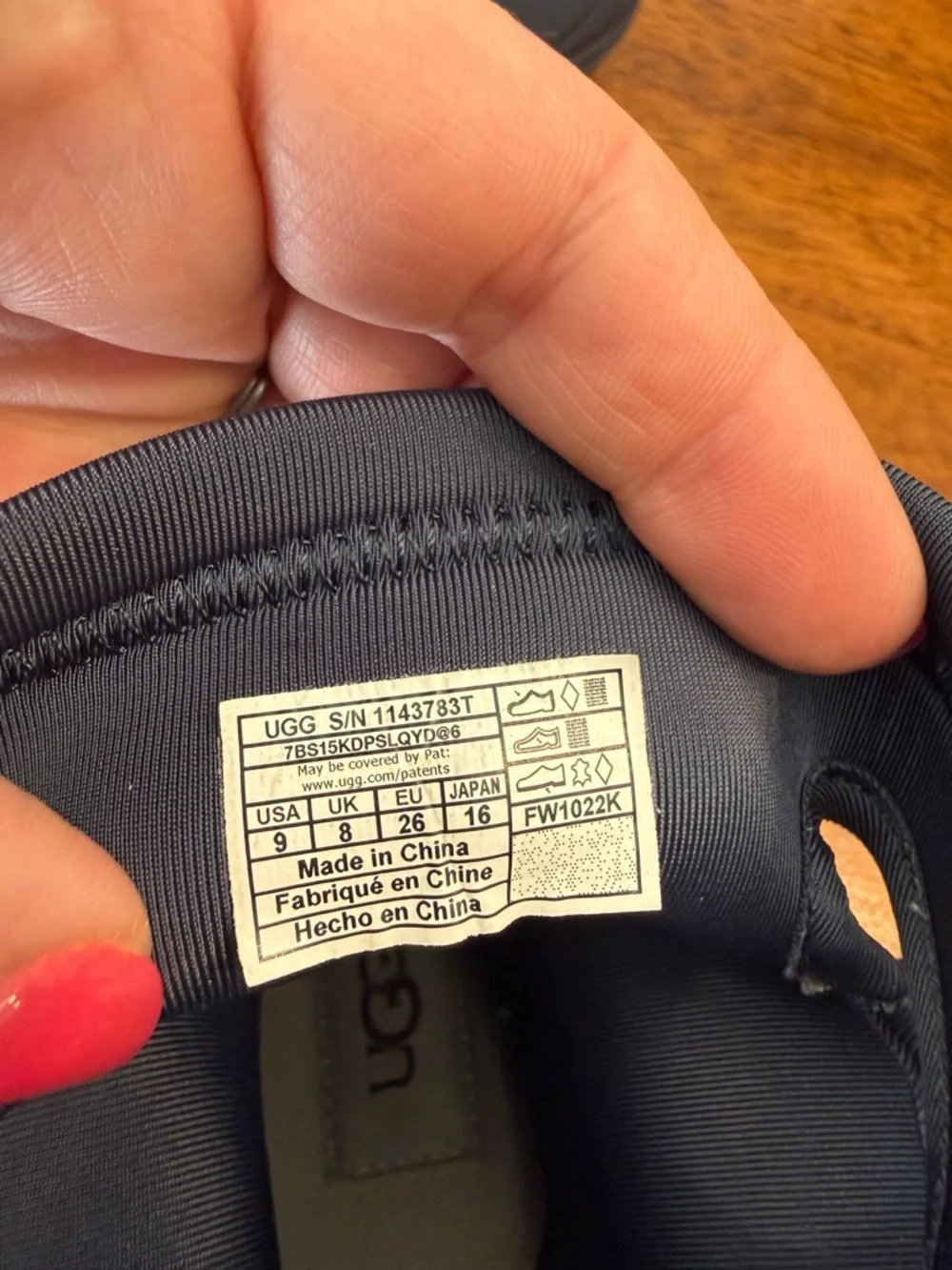 UGG Kids Droplet Mid Waterproof Rain Boots Navy Size 9